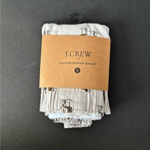 J. Crew Light Gray Boxer Shorts with Animal Print